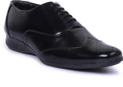 

BAAJ Bj7005 Patent Brogue Lace Up For Men(Black