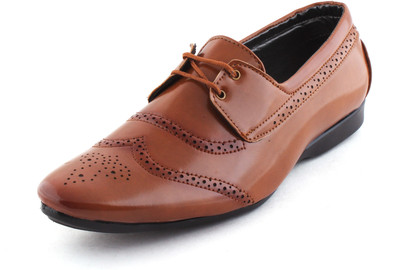 

Amanio Leather Formals Lace Up For Men(Tan