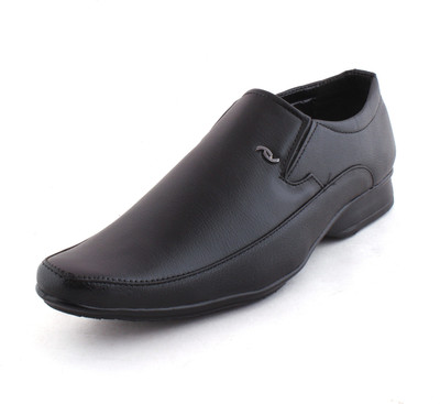 

Amanio Leather Formals Slip On For Men(Black