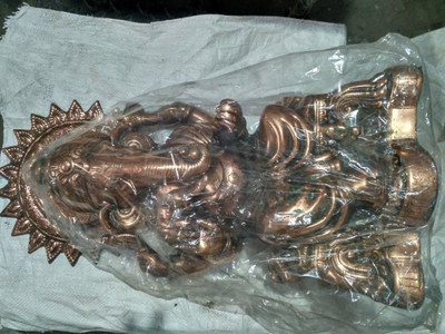 

MATERIALCRAFT NEW GADDI GANESH WELDING Decorative Showpiece - 59 cm(Aluminium, Brown)