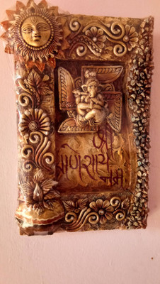 

Handicraft Gifts Handicraft Gifts_Sri Ganesh_1 Decorative Showpiece - 47 cm(Paper Mache, Gold)