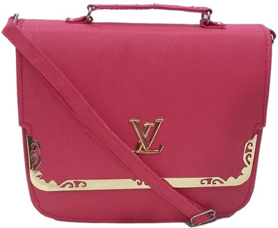 

CrazyHut Girls Casual Pink PU Sling Bag