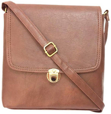 

byoe Boys & Girls Casual Brown PU Sling Bag