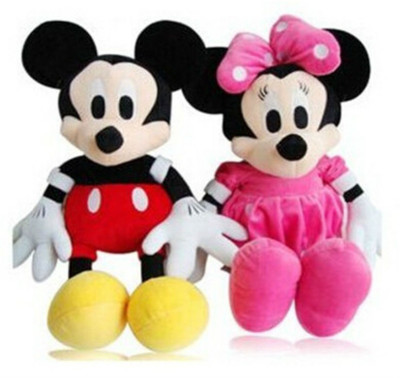 

ToyJoy Disney Mickey and Minnie Combo pack soft stuffed plush toys - 27 cm(Multicolor)