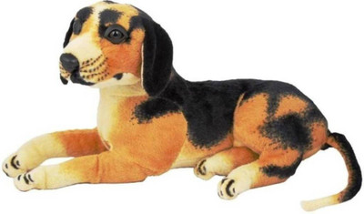 Aparnas Cute looking black brown dog stuffed soft plush toy for kids love girl - 47 cm(Black, Brown)