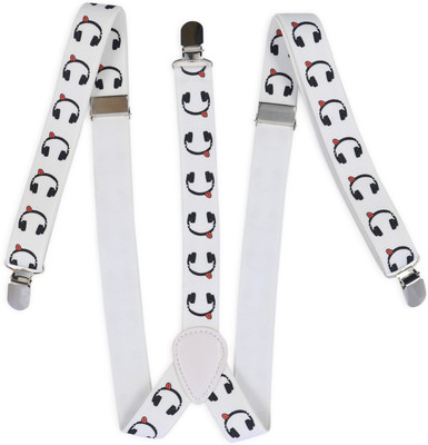 

69th Avenue Y- Back Suspenders for Men(White)