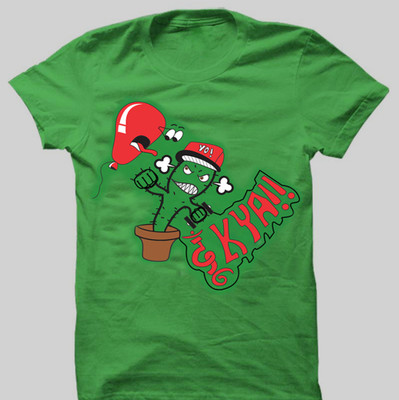 

Aaila Graphic Print Men's Round Neck Green T-Shirt