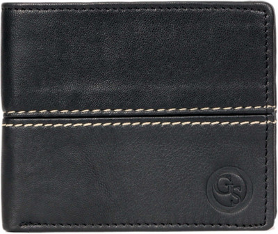 

GS Men Black Genuine Leather Wallet(8 Card Slots)