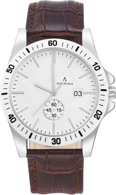 ADIXION 9523SL02 Man Stainless Steel Watch with Genuine Leather Strep Watch  - For Men   Watches  (Adixion)