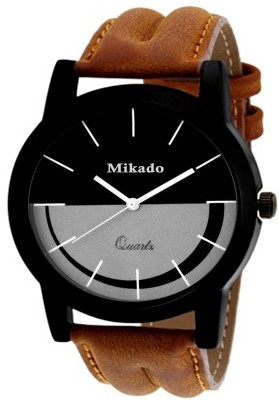 Mikado New Tan leather Pacific casual analog watch for men and boy's with 1 year warranty and High quality battery Watch  - For Boys   Watches  (Mikado)