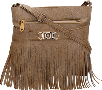 

Napre Handbags Waterproof Shoulder Bag(Brown, 8 inch)