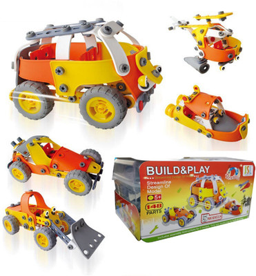 

Emob 148 pieces DIY Flexible Junior Builder Build & Play Block Construction Set Toy For kids(Multicolor)