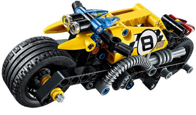 Emob Decool 140 PCS Stunt Bike Racer King Steerer Block Set with Pullback Technic(Multicolor) available at flipkart for Rs.649