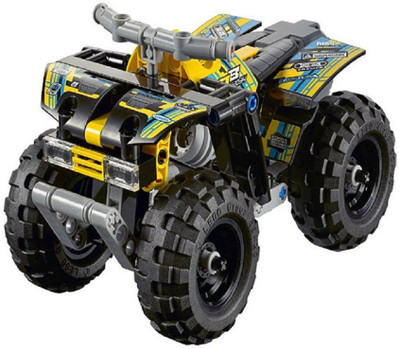 

Emob Decool 148 PCS Quad Bike Racer King Steerer Block Set with Pullback Technic(Multicolor)