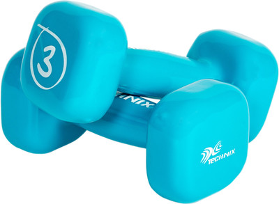 

Technix VINYL DUMBBELLS - 3Kg (Pair) Fixed Weight Dumbbell(6 kg)