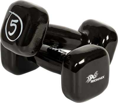 

Technix VINYL DUMBBELLS - 5Kg (Pair) Fixed Weight Dumbbell(5 kg)