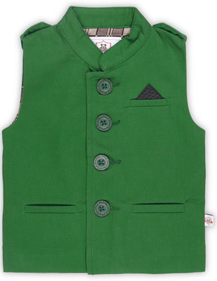 

612 League Sleeveless Solid Baby Boys Jacket, Green