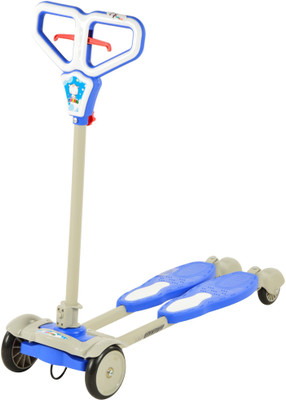 

Toy House Three Wheeled Height Adjustable Scooter with Anti-Slip Foot Grip(Blue)