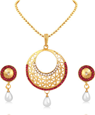 

Devastri Delightly Gold-plated Cubic Zirconia Alloy Pendant Set