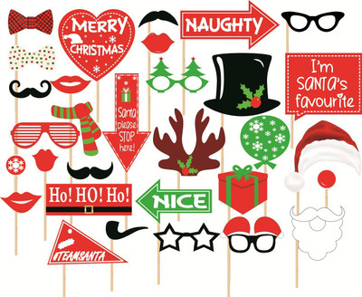 

Galaxy Comfort Set Of 31 Christmas Photo Booth Board(Party)