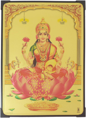 

R S Exports Goddess Lakshmi Photo Frame ( 30.5 cm x 22.5 cm x 1 cm ) / lakshmi laxmi kuber kubera asta ashta / God Gods and Goddess Religious Frame