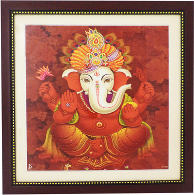 

R S Exports Lord Ganesha Photo Frame (34 cm x 34 cm x 1.5 cm) / pillaiyar vinayagar ganpati ganesha ganesh / God Gods and Goddess Religious Frame