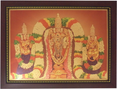 

R S Exports Lord Balaji Padmavati and Lakshmi Photo Frame (34 cm x 26 cm x 1.5 cm) / venkateswara perumal lakshmi laxmi alamelu padmavati padmavathy / God Gods and Goddess Religious Frame