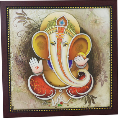 

R S Exports Lord Ganesha Photo Frame (34 cm x 34 cm x 1.5 cm) / pillaiyar vinayagar ganpati ganesha ganesh / God Gods and Goddess Religious Frame
