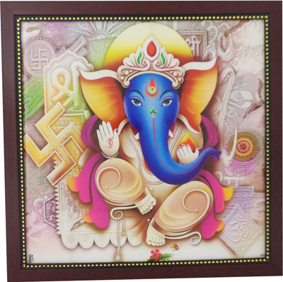 

R S Exports Lord Ganesha Photo Frame (34 cm x 34 cm x 1.5 cm) / pillaiyar vinayagar ganpati ganesha ganesh / God Gods and Goddess Religious Frame