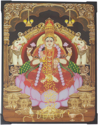 

R S Exports Goddess Lakshmi Photo Frame ( 27.5 cm x 22 cm x 1 cm ) / lakshmi laxmi asta ashta kuber kubera / God Gods and Goddess Religious Frame
