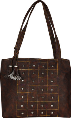 VELINA Girls Casual Brown Leatherette Shoulder Bag