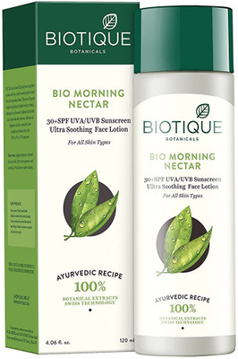 

Biotique Morning Nectar Sunscreen Ultra soothing face lotion 120 ml (pack of 2) - SPF 30 PA+(120 ml)