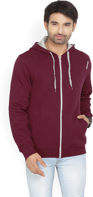 reebok full sleeve solid men's sweatshirt