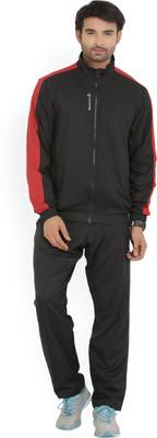 Reebok solid men's track 2025 suit