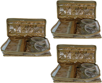 

Aadhya 2 bangle jewellery pack of 3 Vanity Box(Gold)