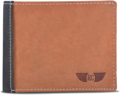 

Royster Callus Boys Tan, Black Genuine Leather Wallet(6 Card Slots), Black;tan