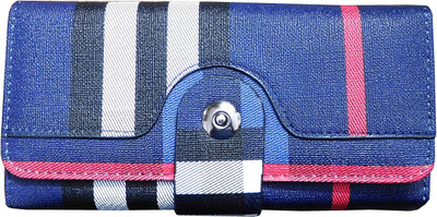 

SAMCO FAS Women Blue Canvas Wallet(5 Card Slots)