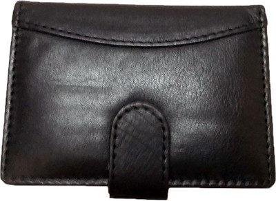 

leather home Men Black Genuine Leather Card Holder(18 Card Slots), Bl