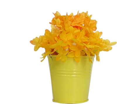

HOB Yellow Assorted Artificial Flower with Pot(5.5 inch, Pack of 1)
