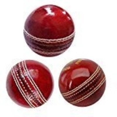 

trendscartzy store qwkl Cricket Leather Ball(Pack of 3, Red)