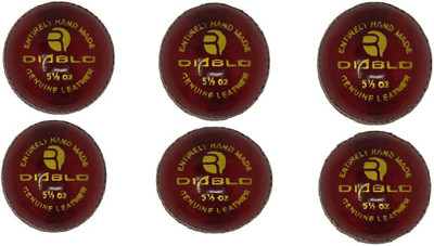 

Rmax DIABLO (PACK OF 6) LEATHER Cricket Leather Ball(Pack of 6, Red)