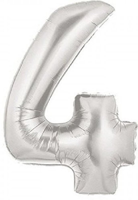 

Shop Online Solid "4" Number Silver foil Balloon - 16 inches Balloon(Silver, Pack of 1)