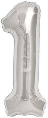 

Shop Online Solid "1" Number Silver foil Balloon - 16 inches Balloon(Silver, Pack of 1)