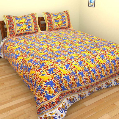 

Ruby Creation 240 TC Cotton Double Floral Bedsheet(Pack of 1, Multicolor)