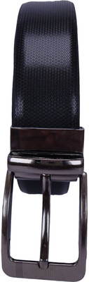 

revo Men & Women Formal Black Genuine Leather Reversible Belt