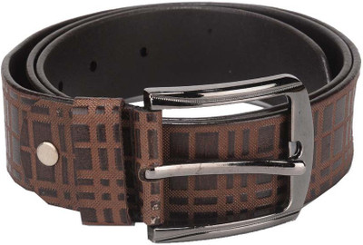 

REBEL COLOR Men Brown Genuine Leather Belt