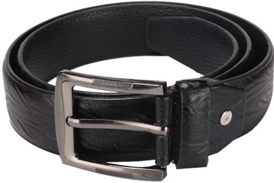 

REBEL COLOR Men Black Genuine Leather Belt