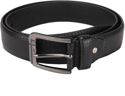 

REBEL COLOR Men Black Genuine Leather Belt