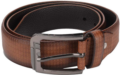 

REBEL COLOR Men Tan Genuine Leather Belt
