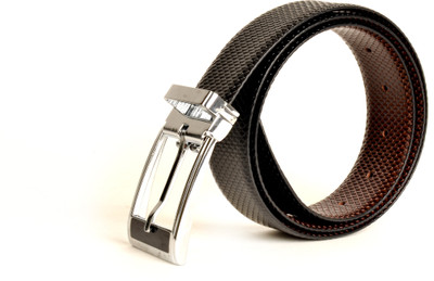 

Just differ Men Casual, Party, Formal Black Genuine Leather Reversible Belt